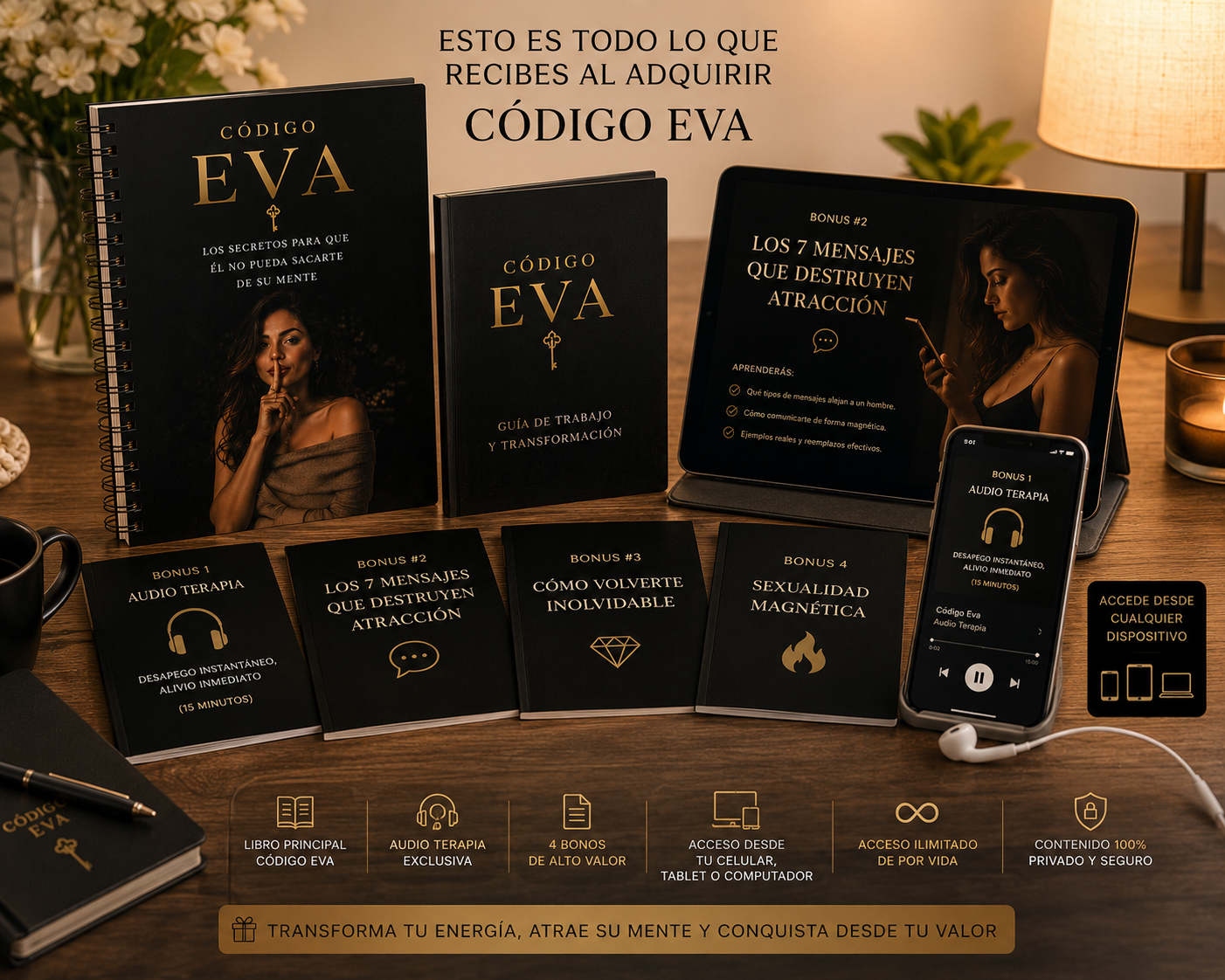 📦CODIGO EVA 💜- LIBRO /TALLER, AUDIOS  + 5 BONUS